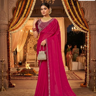 Ethnic Matching Saree with Blouse Piece for Premium Ethnic and Traditional Wear | KPS-JANVIKA
