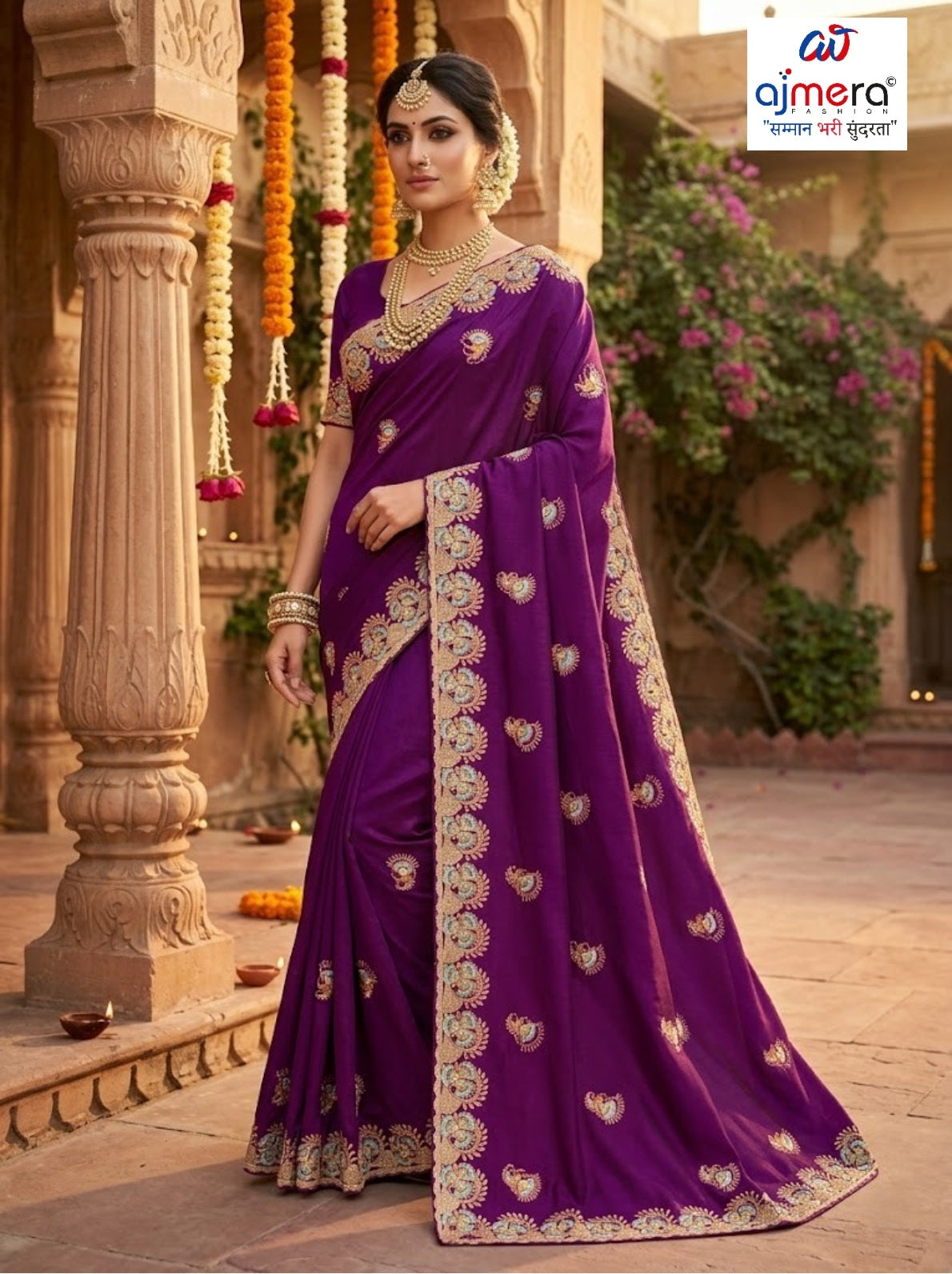 Festival Saree with Blouse Piece for Premium Ethnic and Traditional Wear | VKM-PRIYANKA