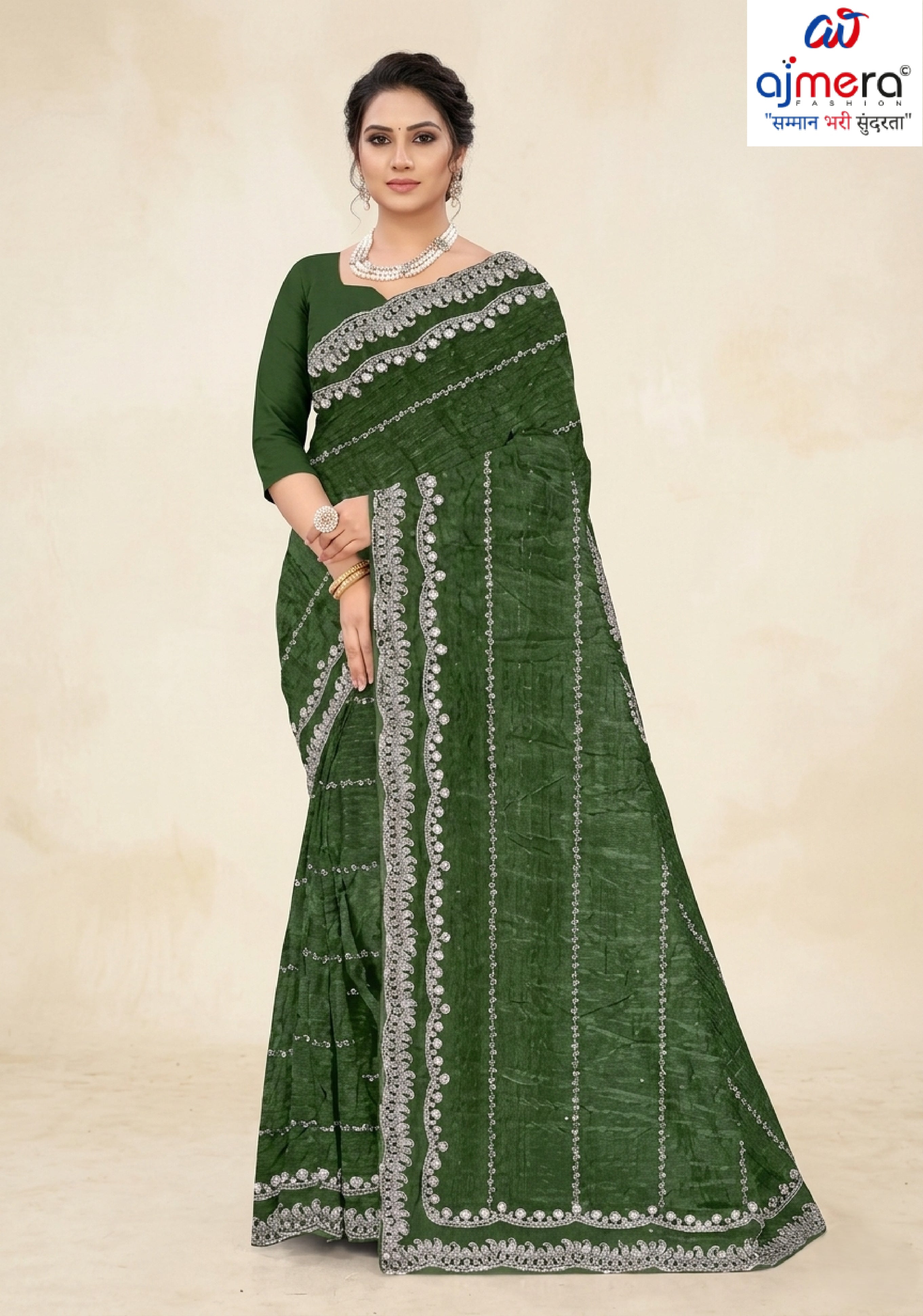 Dyed Fancy Matching Saree with Blouse Piece for Premium Ethnic and Traditional Wear | MKM-NYKAA