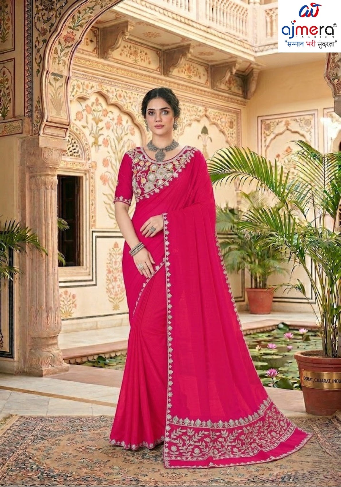 Embroidered Fancy Saree with Blouse Piece for Premium Ethnic and Traditional Wear | KPS-BABY JOHN