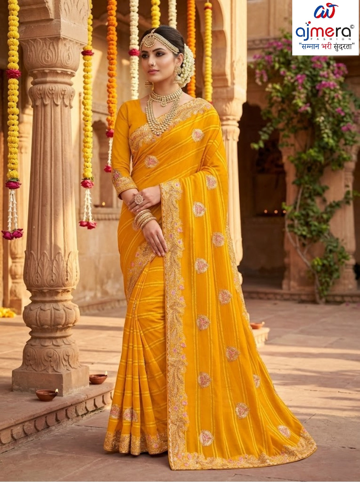 Fancy Matching Saree with Blouse Piece for Premium Ethnic and Traditional Wear | VKM-UDAAN