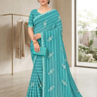 Matching Saree with Blouse Piece for Premium Ethnic and Traditional Wear | VKM-C PLUS