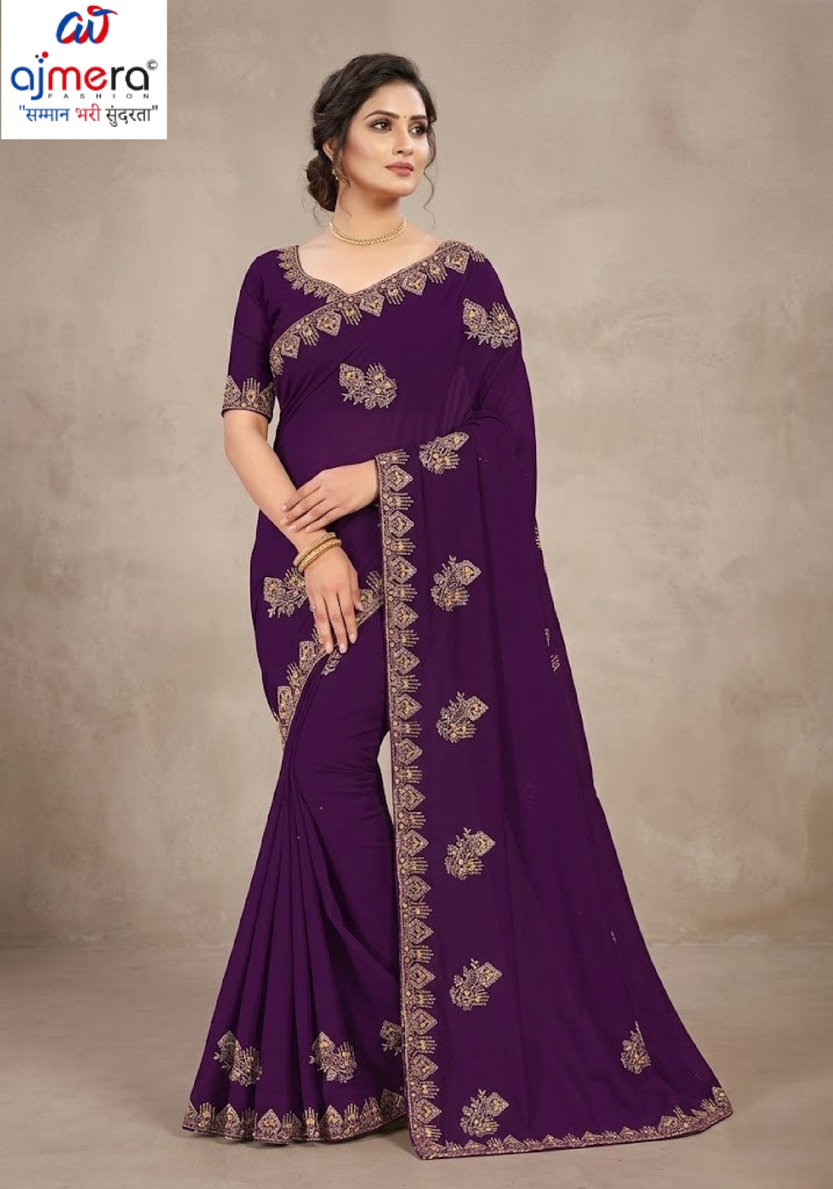 Fancy Saree with Blouse Piece for Premium Ethnic and Traditional Wear | VKM-CLOCK