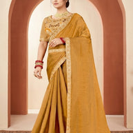 Dyed Saree with Blouse Piece for Premium Ethnic and Traditional Wear | PRM-COBRA
