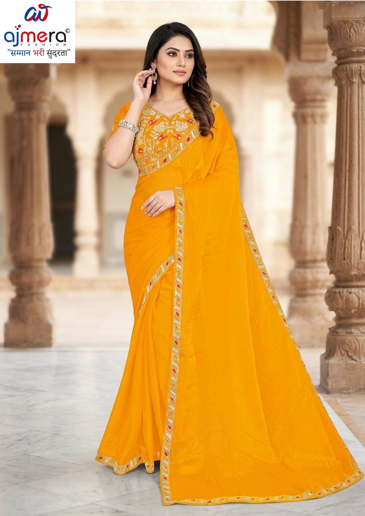 Fancy Matching Saree with Blouse Piece for Premium Ethnic and Traditional Wear | KPS-STRAWBERRY