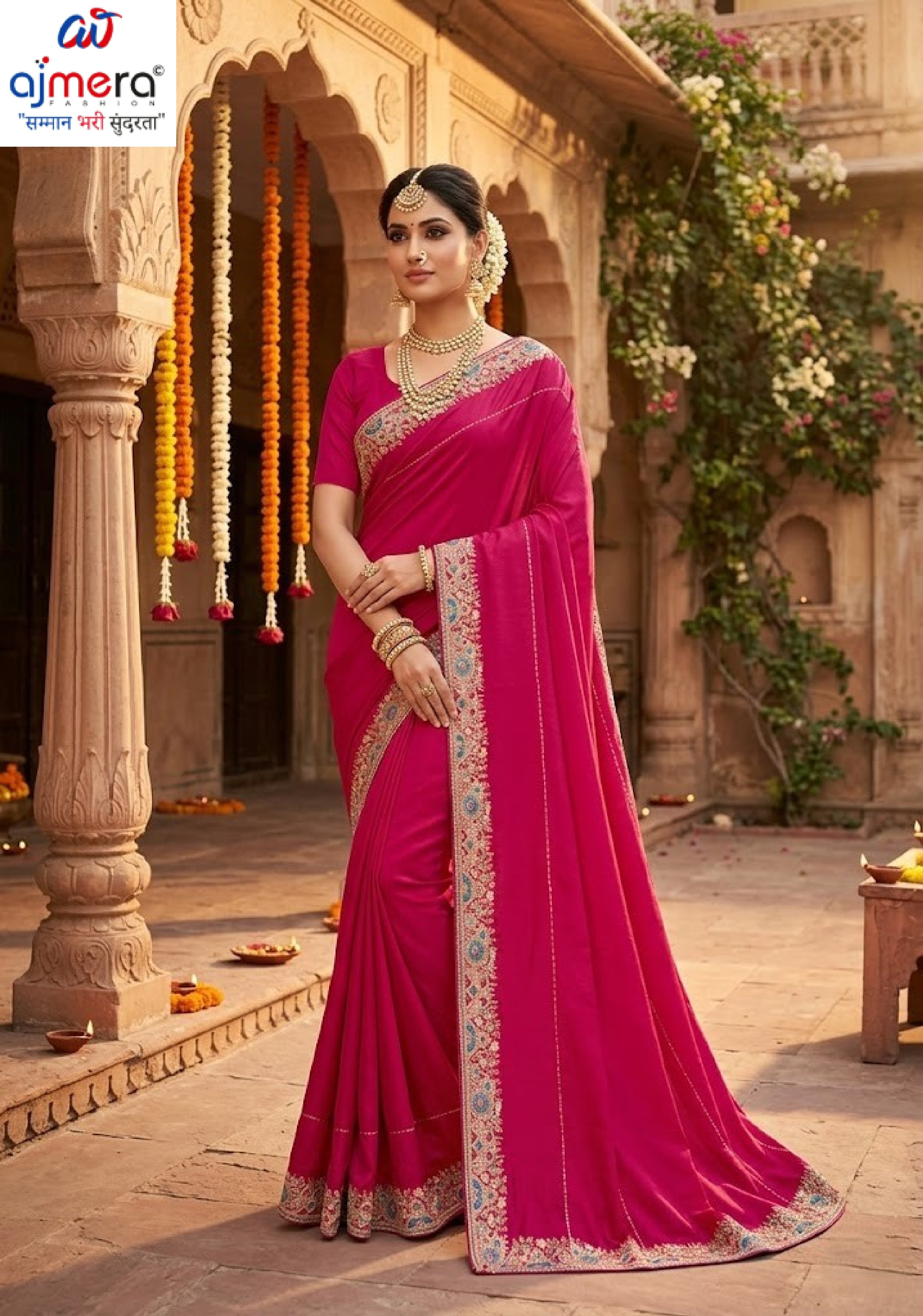 Dyed Fancy Matching Saree with Without Blouse for Premium Ethnic and Traditional Wear | RT-ROOP SANGAM