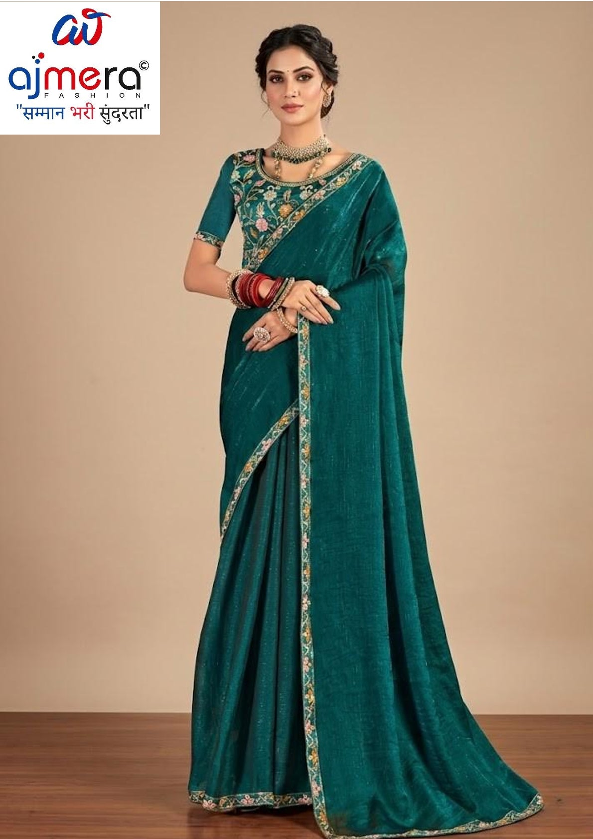 Party Wear Matching Saree with Blouse Piece for Premium Ethnic and Traditional Wear | KPS-BADAM