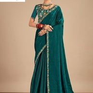 Party Wear Matching Saree with Blouse Piece for Premium Ethnic and Traditional Wear | KPS-BADAM