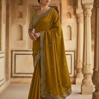 Dyed Fancy Matching Saree with Blouse Piece for Premium Ethnic and Traditional Wear | SDO-HW01507
