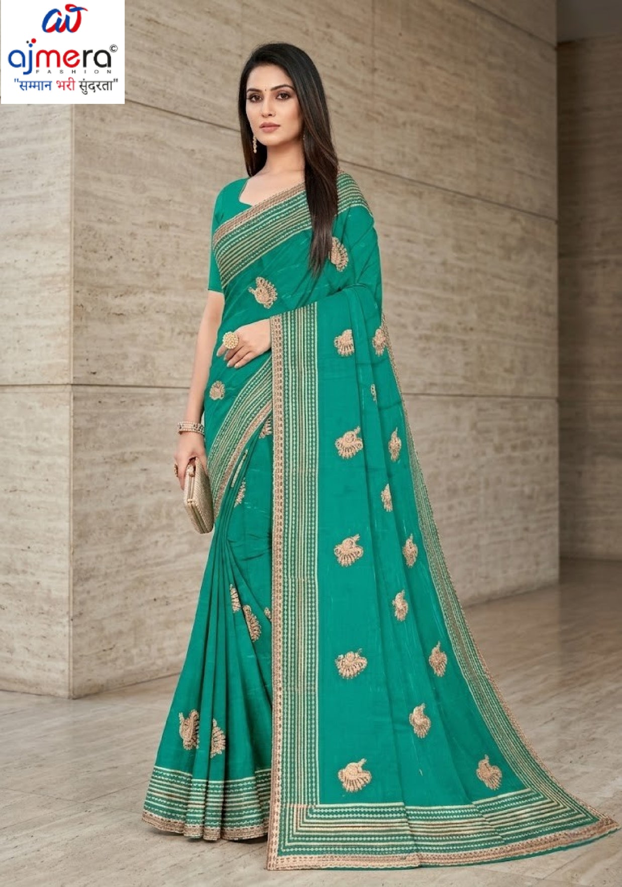 Dyed Fancy Matching Saree with Blouse Piece for Premium Ethnic and Traditional Wear | VKM-TOP GUN