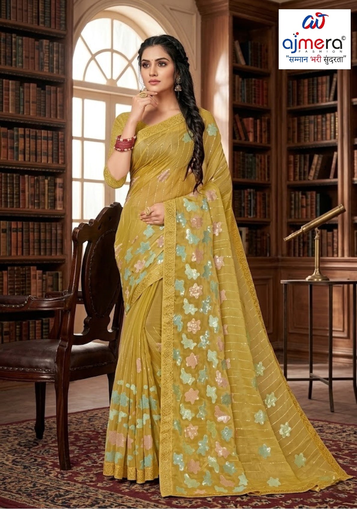 Synthetic Matching Saree with Blouse Piece for Premium Ethnic and Traditional Wear | VCR-NEXA