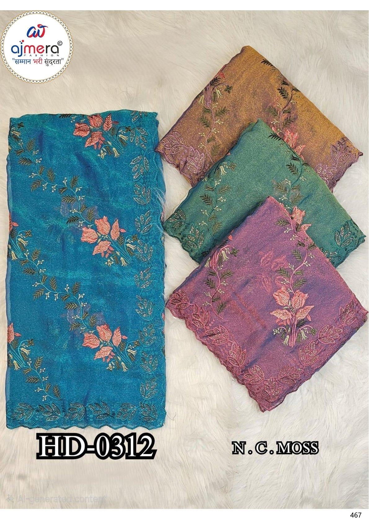 Embroidered Fancy Saree with Blouse Piece for Premium Ethnic and Traditional Wear | SBV-HD-0312