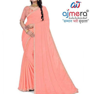 Synthetic Matching Saree with Without Blouse for Premium Ethnic and Traditional Wear | PARA-KAJAL