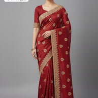 Printed Matching Saree with Blouse Piece for Premium Ethnic and Traditional Wear | SBV-HD-0421D