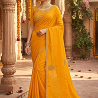 Ladies Matching Saree with Blouse Piece for Premium Ethnic and Traditional Wear | KPS-TGB VOL-6