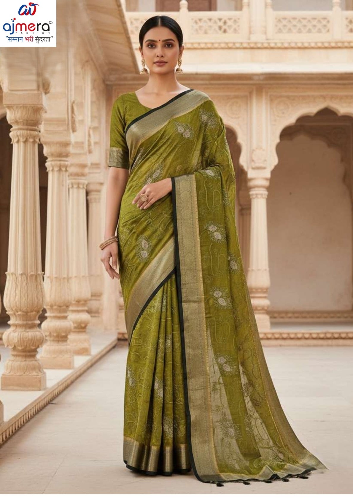 Printed Matching Saree with Blouse Piece for Premium Ethnic and Traditional Wear | SBV-HD-1077