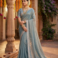 Ladies Matching Saree with Blouse Piece for Premium Ethnic and Traditional Wear | KPS-MARIGOLD