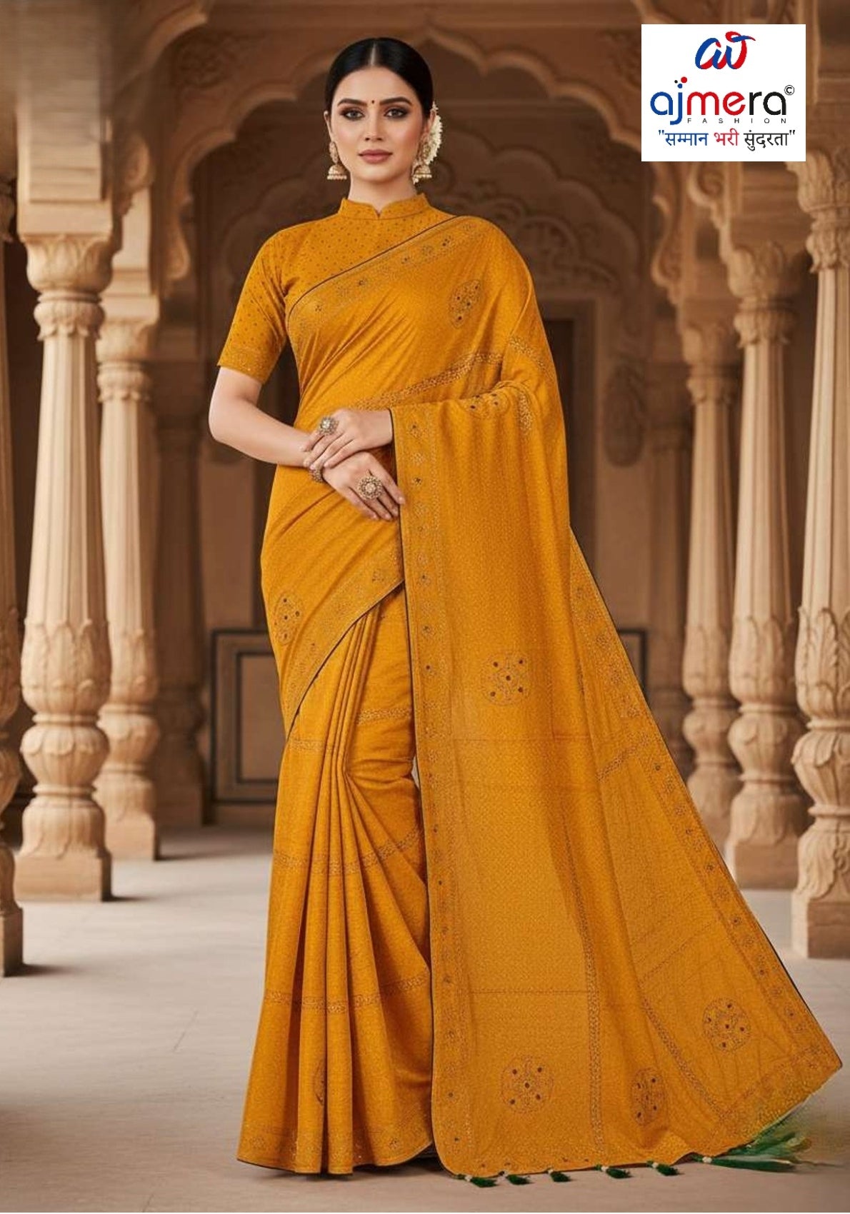 Ladies Matching Saree with Blouse Piece for Premium Ethnic and Traditional Wear | RAL-DANGAL