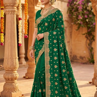 Dyed Saree with Blouse Piece for Premium Ethnic and Traditional Wear | VKM-CIVIC