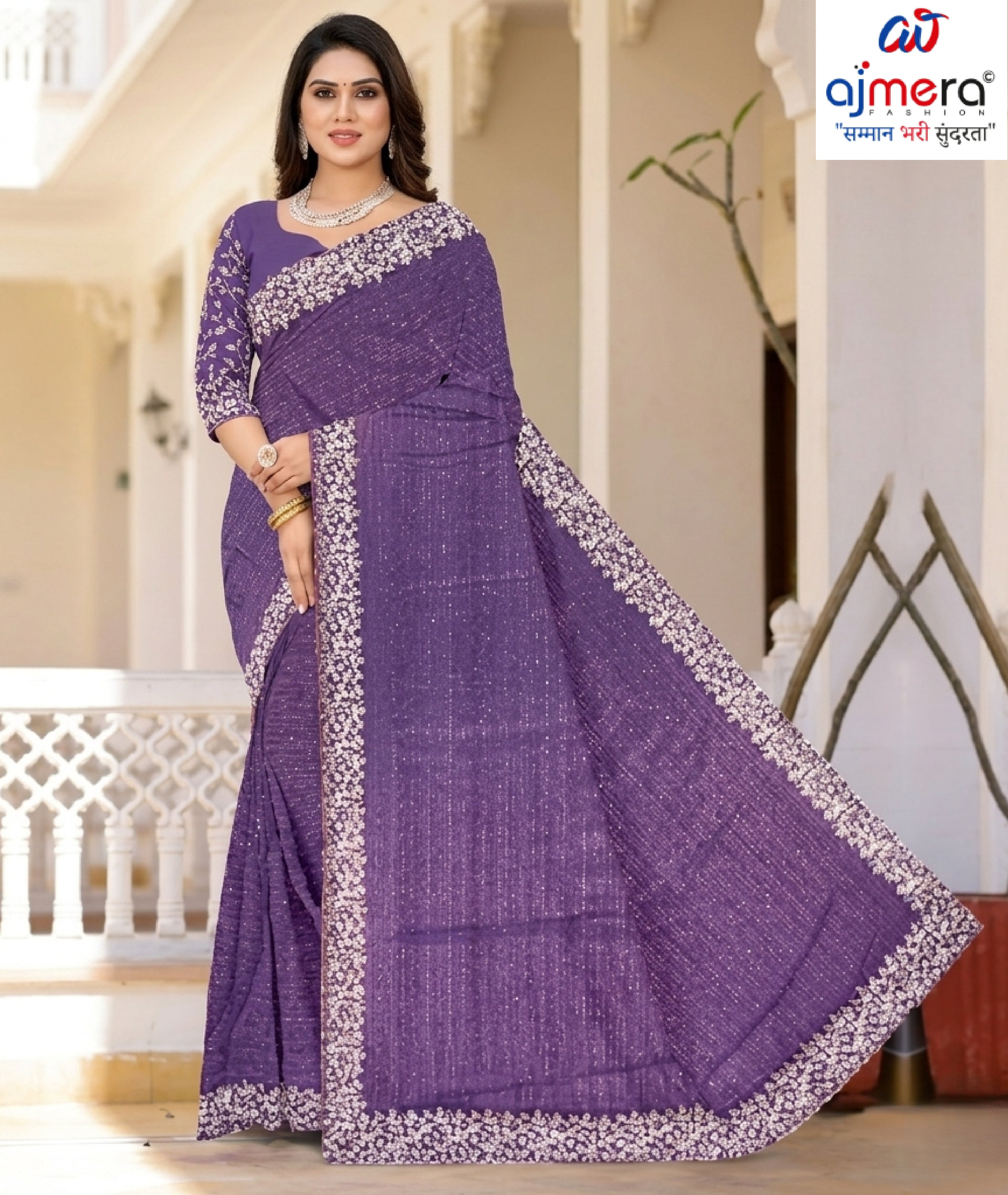 Matching Saree with Blouse Piece for Premium Ethnic and Traditional Wear | MKM-RASHMI