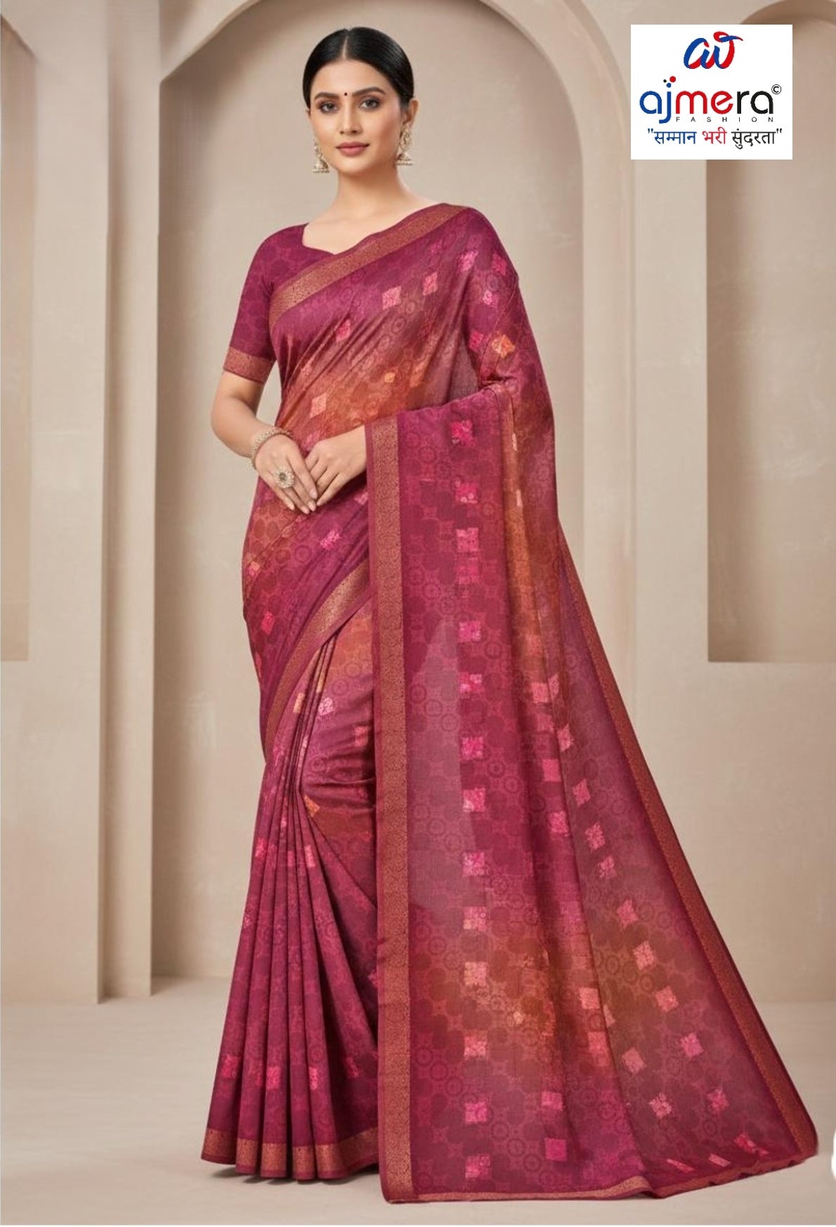 Ethnic Matching Saree with Blouse Piece for Premium Ethnic and Traditional Wear | RAL-SNAP