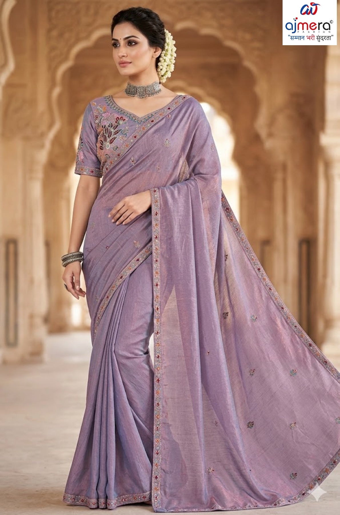 Dyed Fancy Matching Saree with Blouse Piece for Premium Ethnic and Traditional Wear | KPS-CARROT