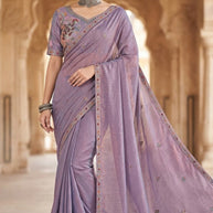 Dyed Fancy Matching Saree with Blouse Piece for Premium Ethnic and Traditional Wear | KPS-CARROT