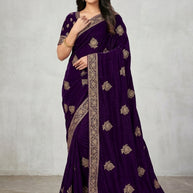Matching Saree with Blouse Piece for Premium Ethnic and Traditional Wear | MTE-KASHMIRI HUB