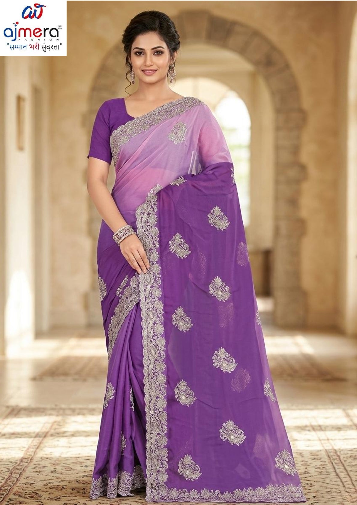 Ethnic Matching Saree with Blouse Piece for Premium Ethnic and Traditional Wear | MTE-SUNDAR CHHAVI