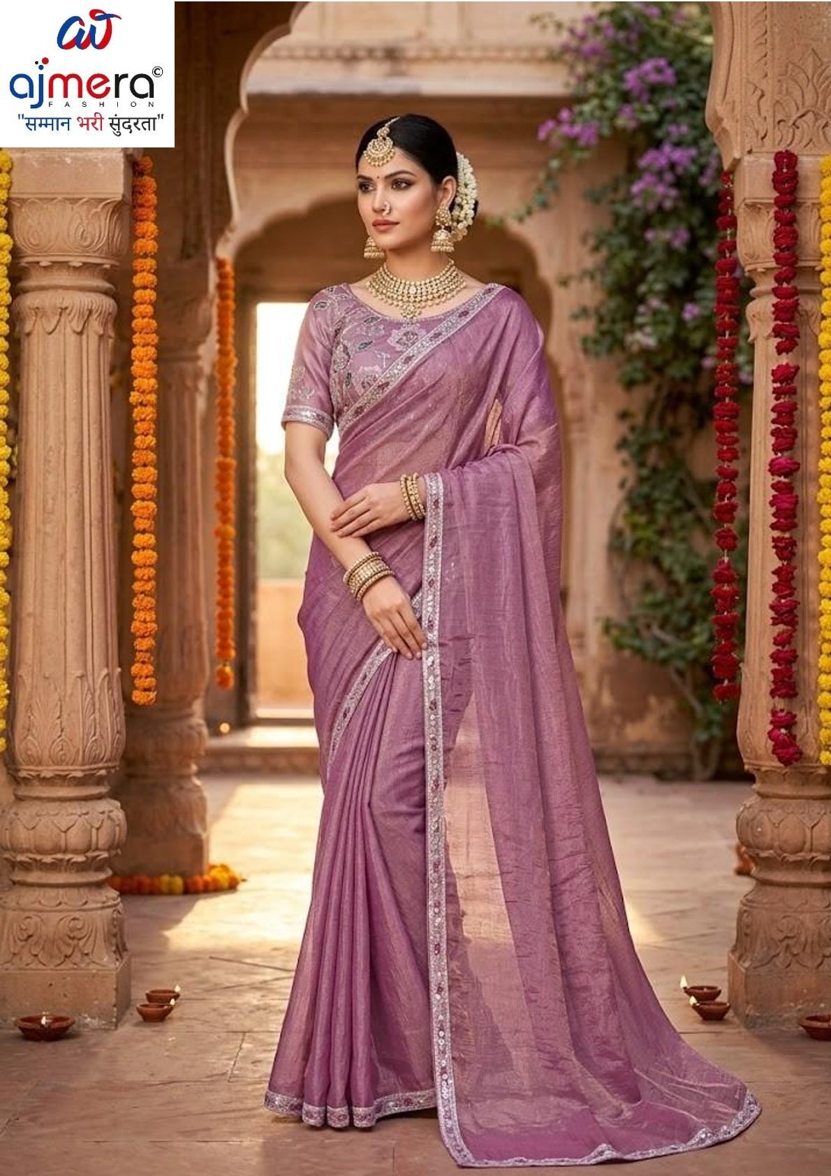Printed Matching Saree with Blouse Piece for Premium Ethnic and Traditional Wear | KPS-TENDULKAR