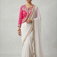 Dyed Fancy Matching Saree with Blouse Piece for Premium Ethnic and Traditional Wear | KUH-REDPARI
