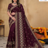 Ethnic Matching Saree with Blouse Piece for Premium Ethnic and Traditional Wear | TUL-RISTA