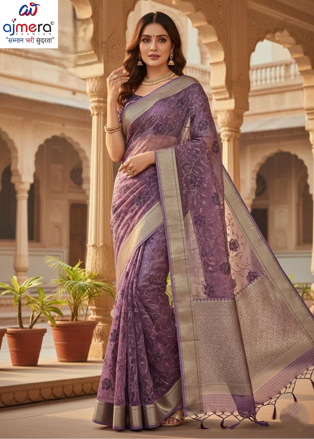 Ladies Matching Saree with Blouse Piece for Premium Ethnic and Traditional Wear | SBV-HD-1034