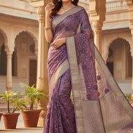 Ladies Matching Saree with Blouse Piece for Premium Ethnic and Traditional Wear | SBV-HD-1034