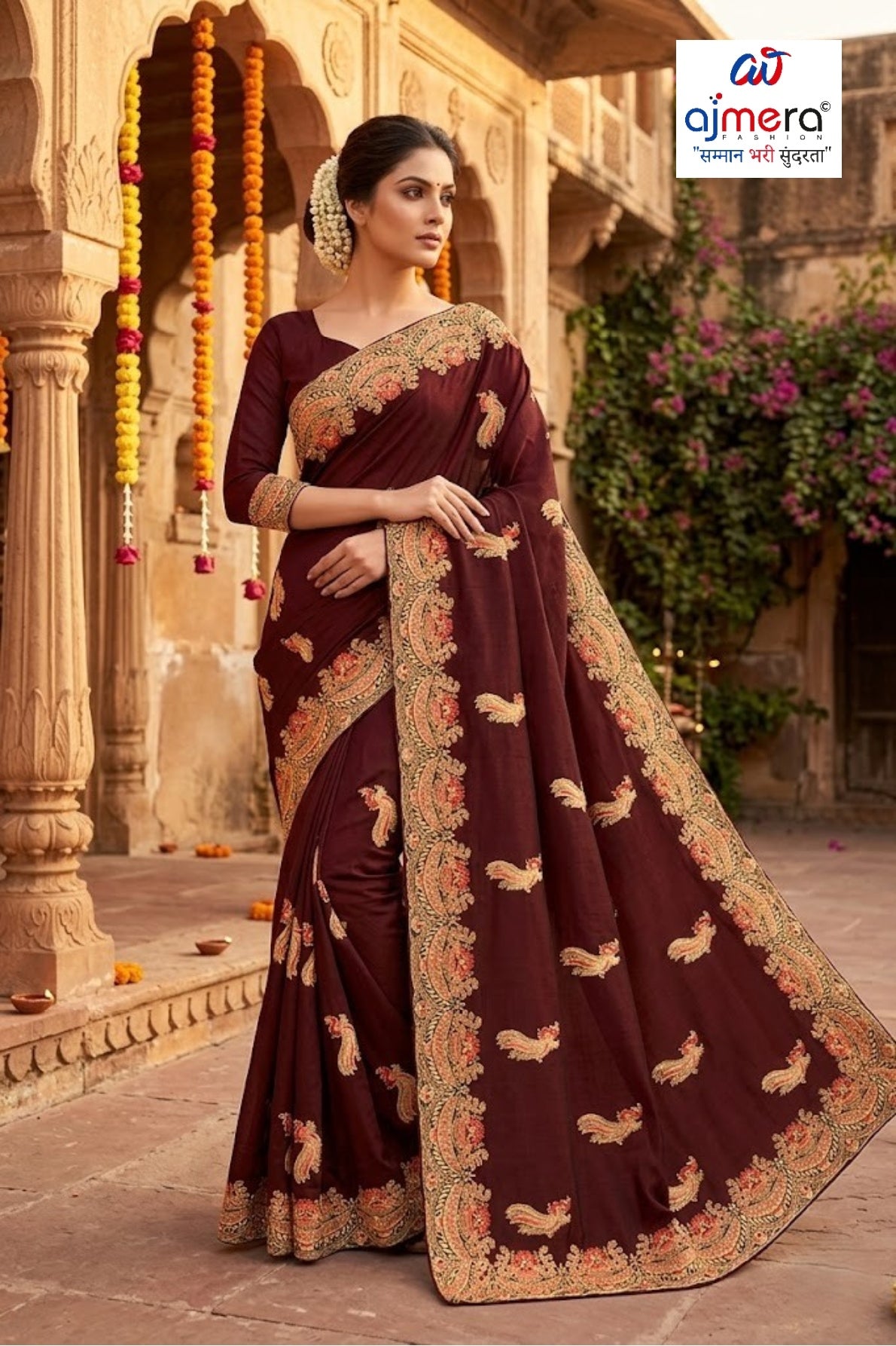 Dyed Saree with Blouse Piece for Premium Ethnic and Traditional Wear | MKM-DIVISHA