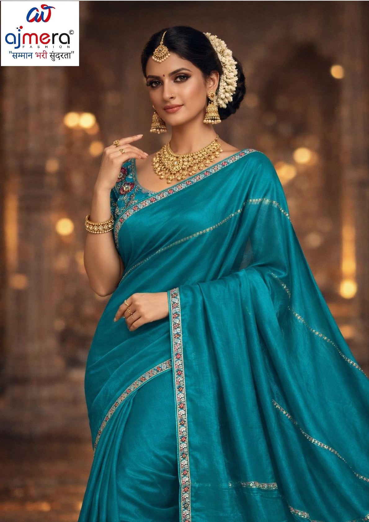 Matching Saree with Blouse Piece for Premium Ethnic and Traditional Wear | SMM-8153