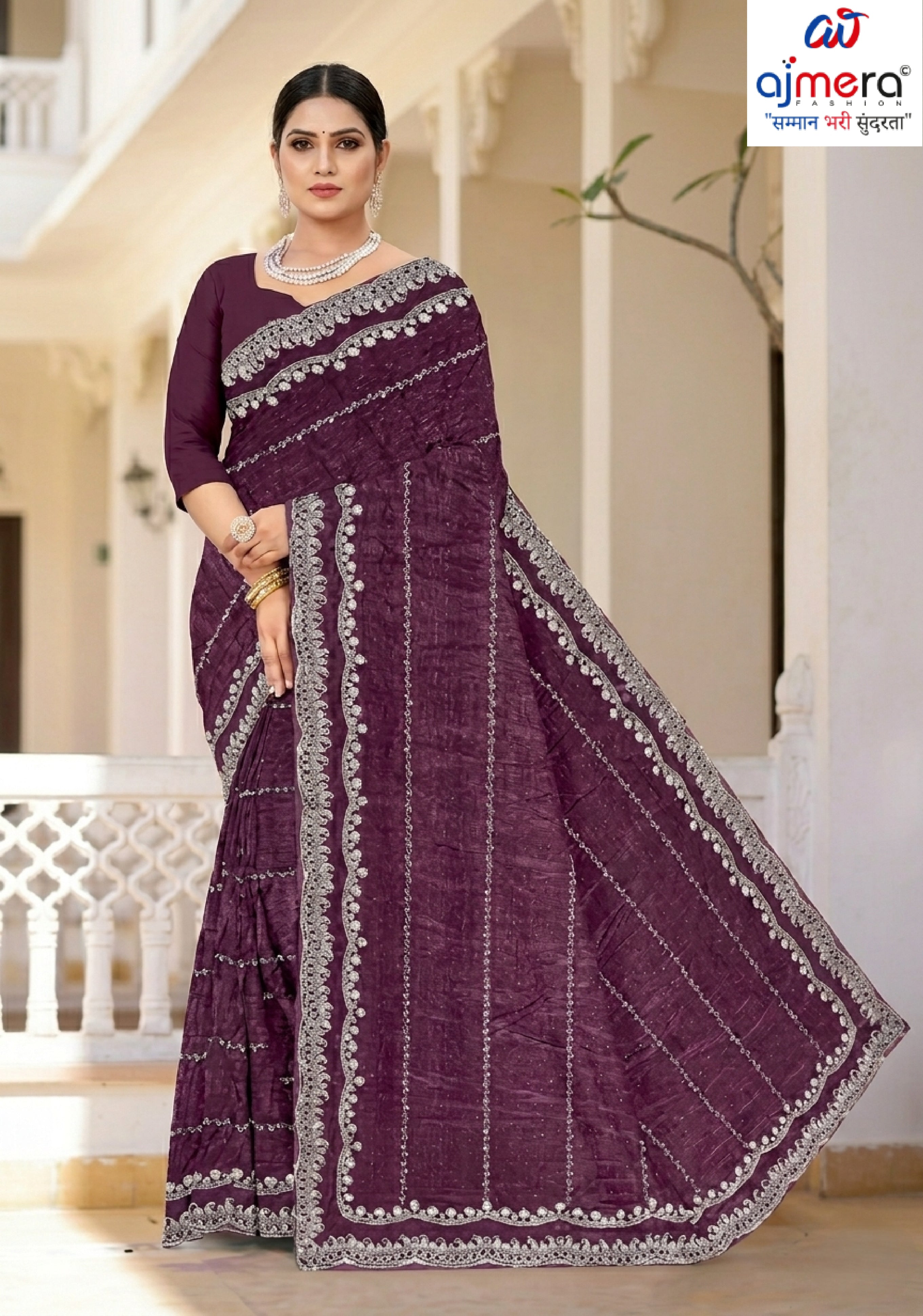 Dyed Fancy Matching Saree with Blouse Piece for Premium Ethnic and Traditional Wear | MKM-NYKAA