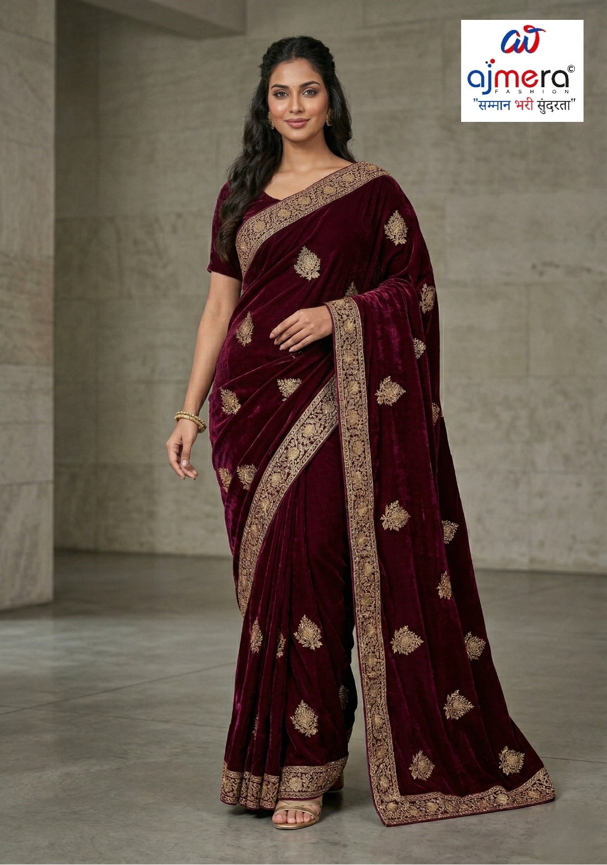 Matching Saree with Blouse Piece for Premium Ethnic and Traditional Wear | MTE-KASHMIRI HUB