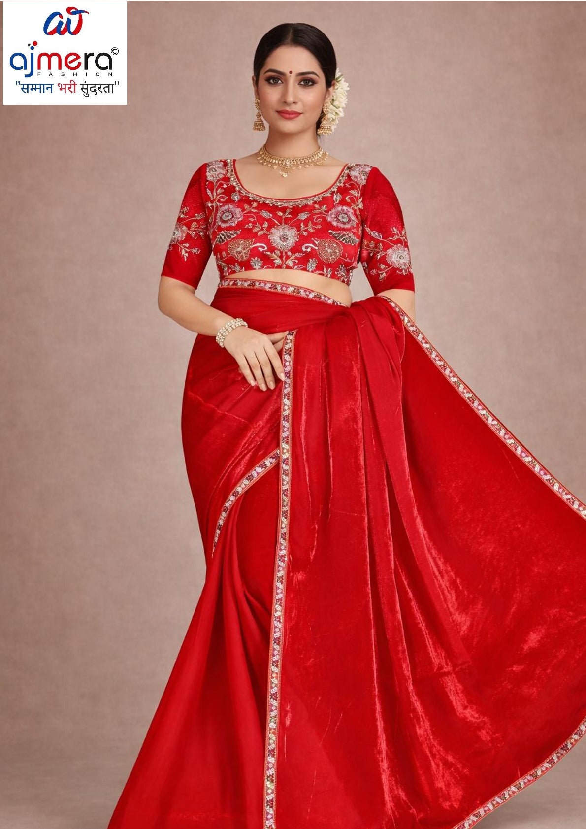 Matching Saree with Blouse Piece for Premium Ethnic and Traditional Wear | SMM-8153