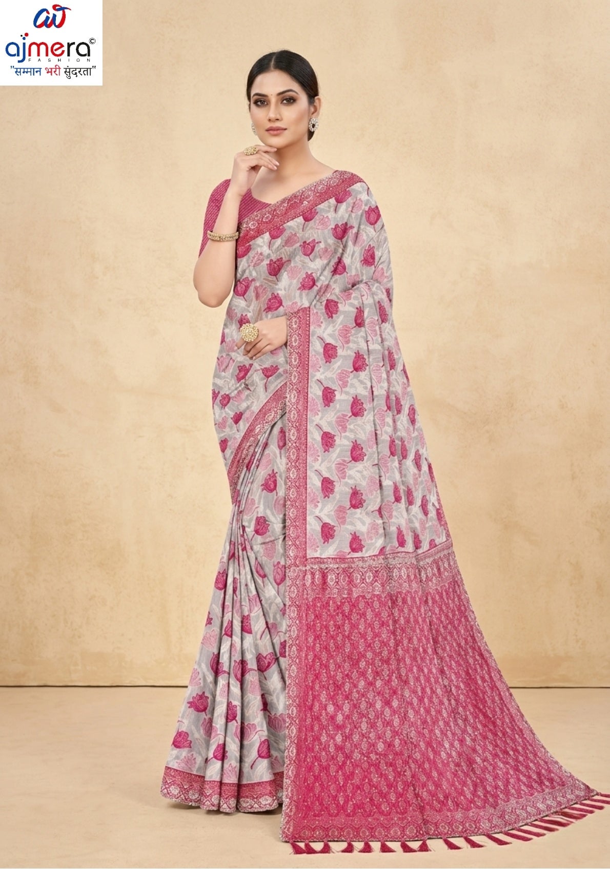 Ladies Matching Saree with Without Blouse for Premium Ethnic and Traditional Wear | RT-KAMYA