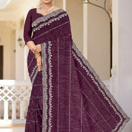 Dyed Fancy Matching Saree with Blouse Piece for Premium Ethnic and Traditional Wear | MKM-NYKAA