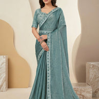 Party Wear Matching Saree with Blouse Piece for Premium Ethnic and Traditional Wear | KPS-MOTOROLA