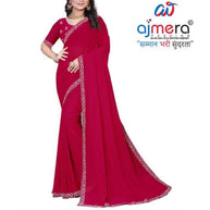 Synthetic Matching Saree with Without Blouse for Premium Ethnic and Traditional Wear | PARA-KAJAL