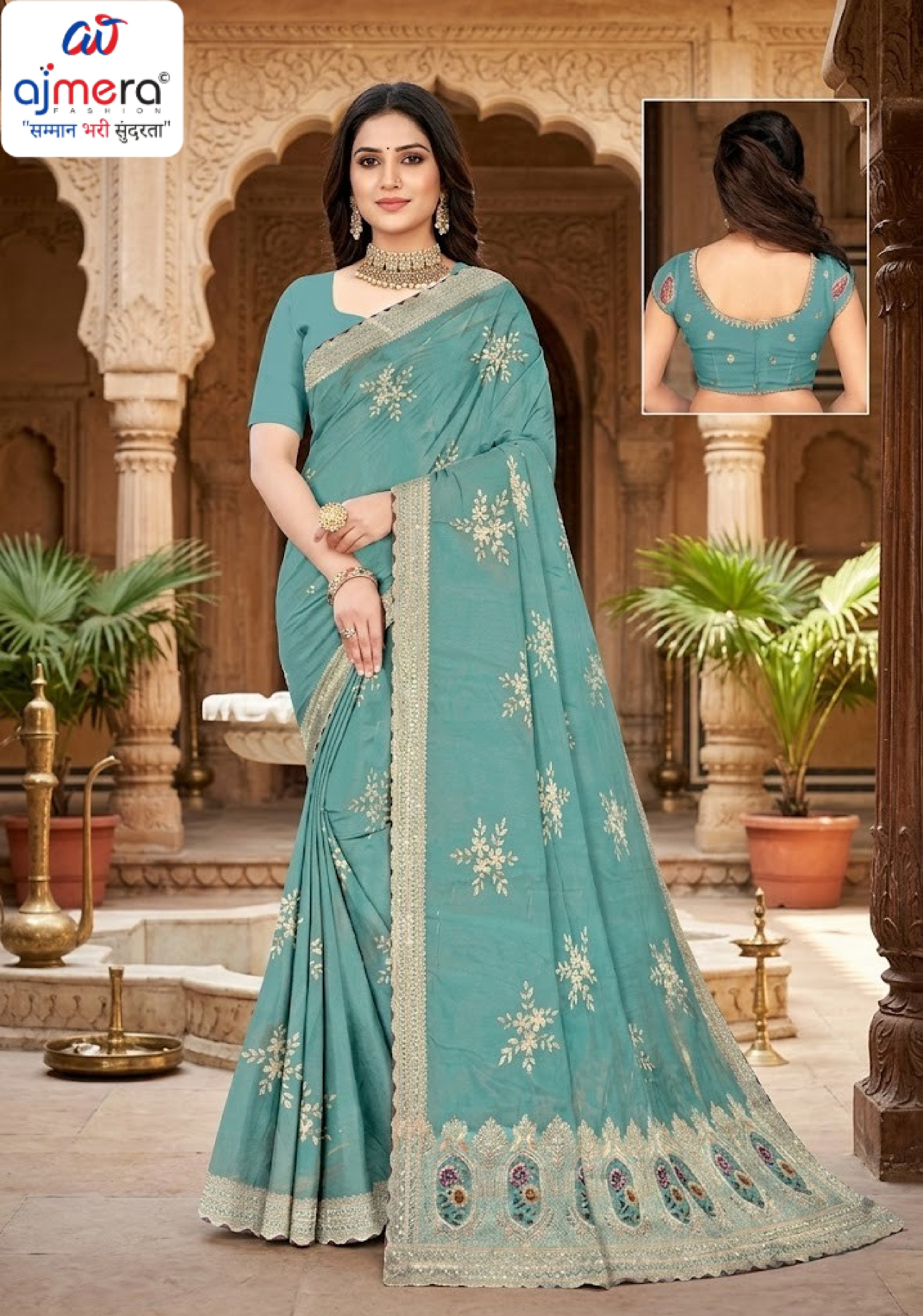 Printed Matching Saree with Without Blouse for Premium Ethnic and Traditional Wear | RT-MANTRA