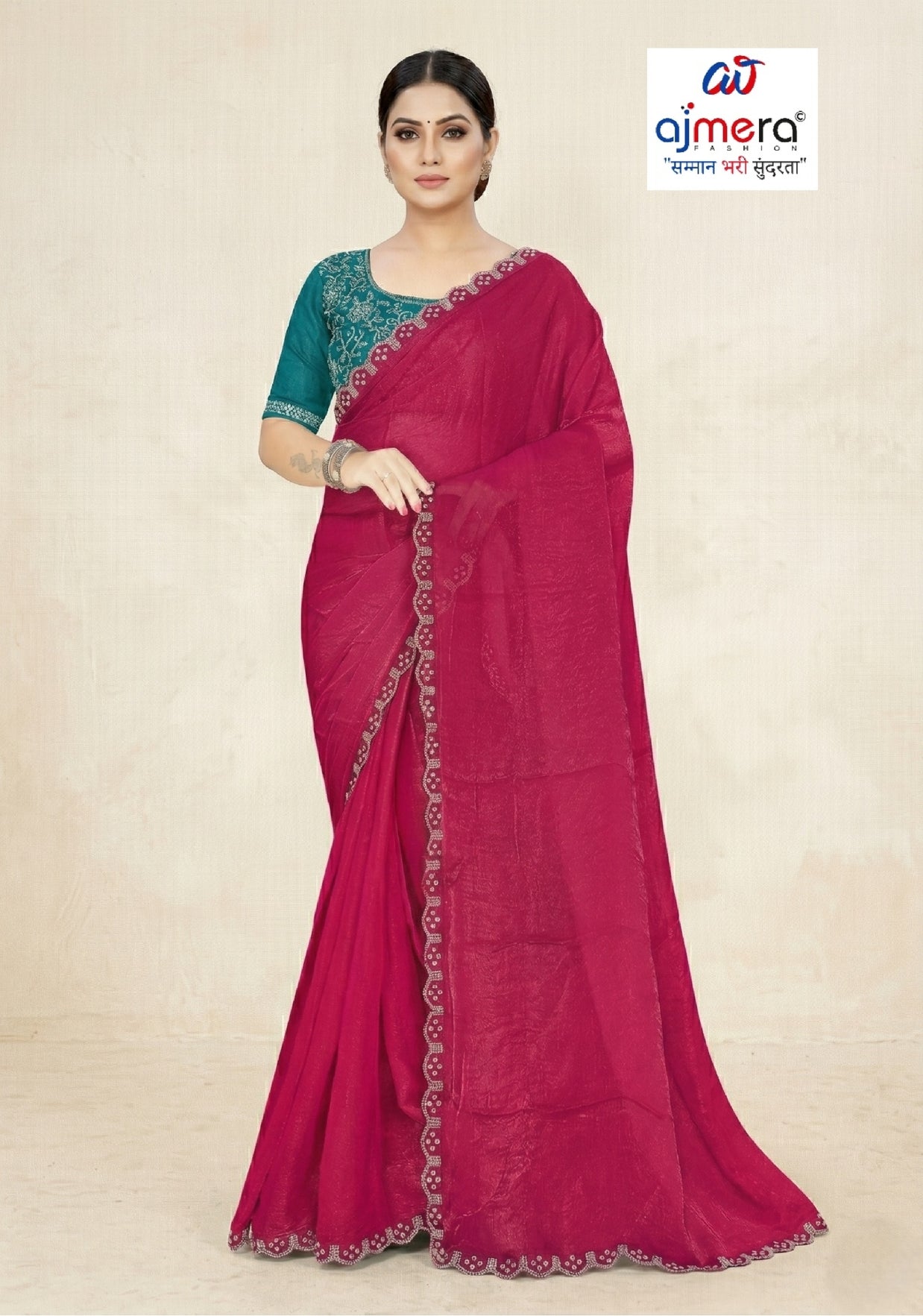 Dyed Saree with Blouse Piece for Premium Ethnic and Traditional Wear | SMM-8500