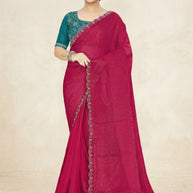 Dyed Saree with Blouse Piece for Premium Ethnic and Traditional Wear | SMM-8500