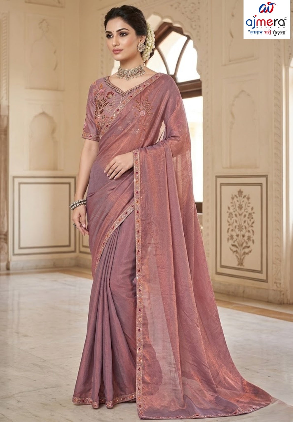 Dyed Fancy Matching Saree with Blouse Piece for Premium Ethnic and Traditional Wear | KPS-CARROT