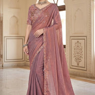 Dyed Fancy Matching Saree with Blouse Piece for Premium Ethnic and Traditional Wear | KPS-CARROT