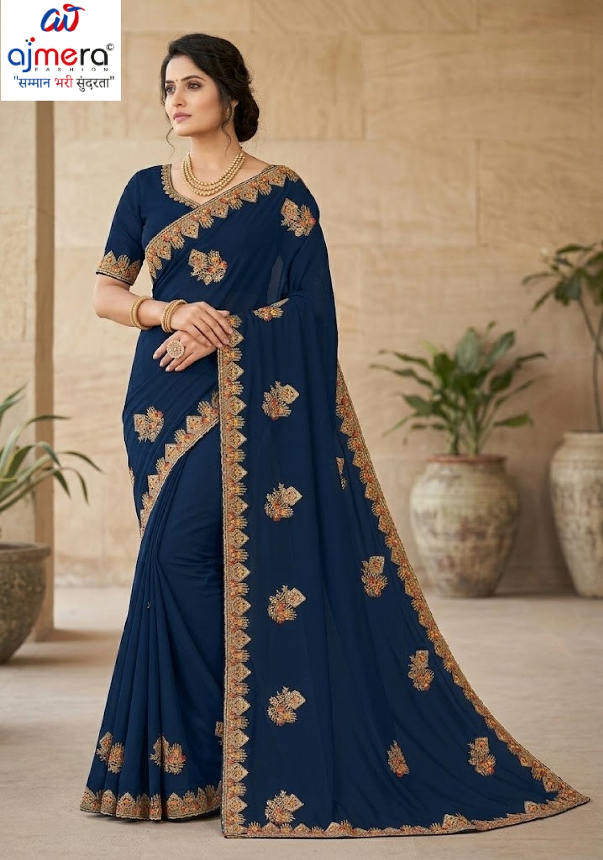 Fancy Saree with Blouse Piece for Premium Ethnic and Traditional Wear | VKM-CLOCK
