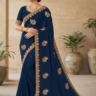 Fancy Saree with Blouse Piece for Premium Ethnic and Traditional Wear | VKM-CLOCK